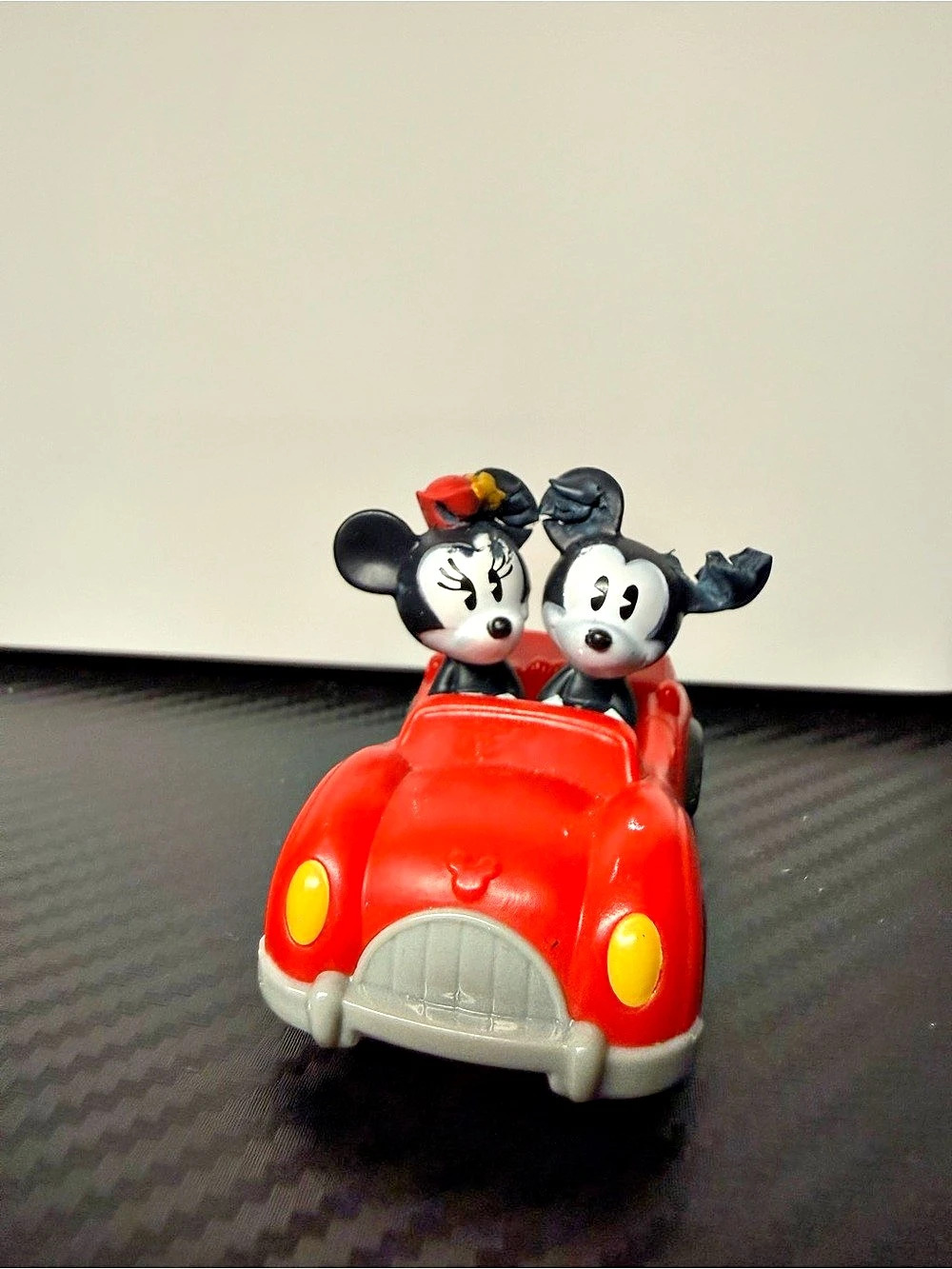 Disney Mickey & Minnie's Runaway Railway McDonald's Toy Car Red & Black